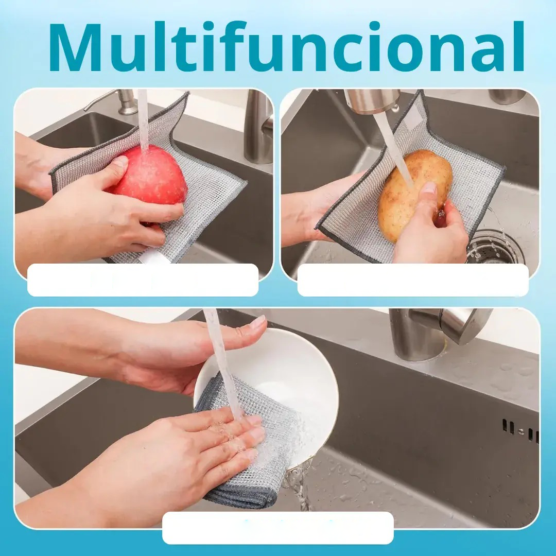 Kit de 12 Chiffons en Acier Dishmate