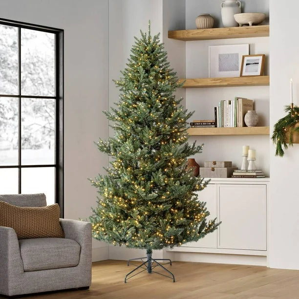 Sapin de Noël Artificiel Pré-Éclairé – 1 500 LED Blanc Chaud