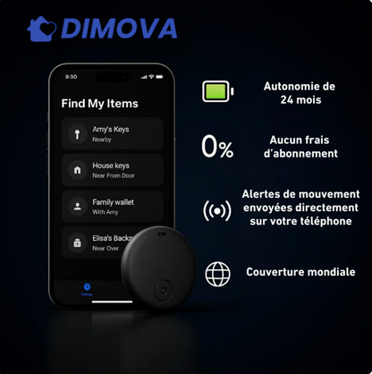Dimova GP90 – Tracker GPS Précis Sans Abonnement