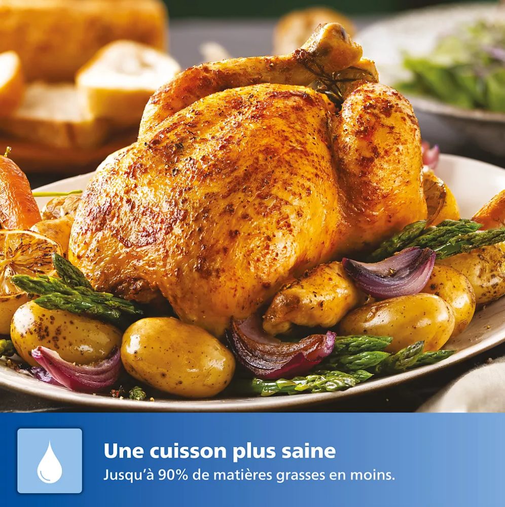 PHILIPS Airfryer Série 3000 Double bac 9L