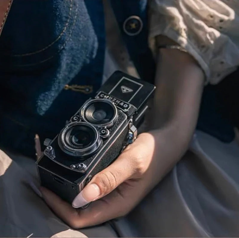 CHUZHAO Mini Appareil Photo Numérique Rétro - Style TLR Vintage