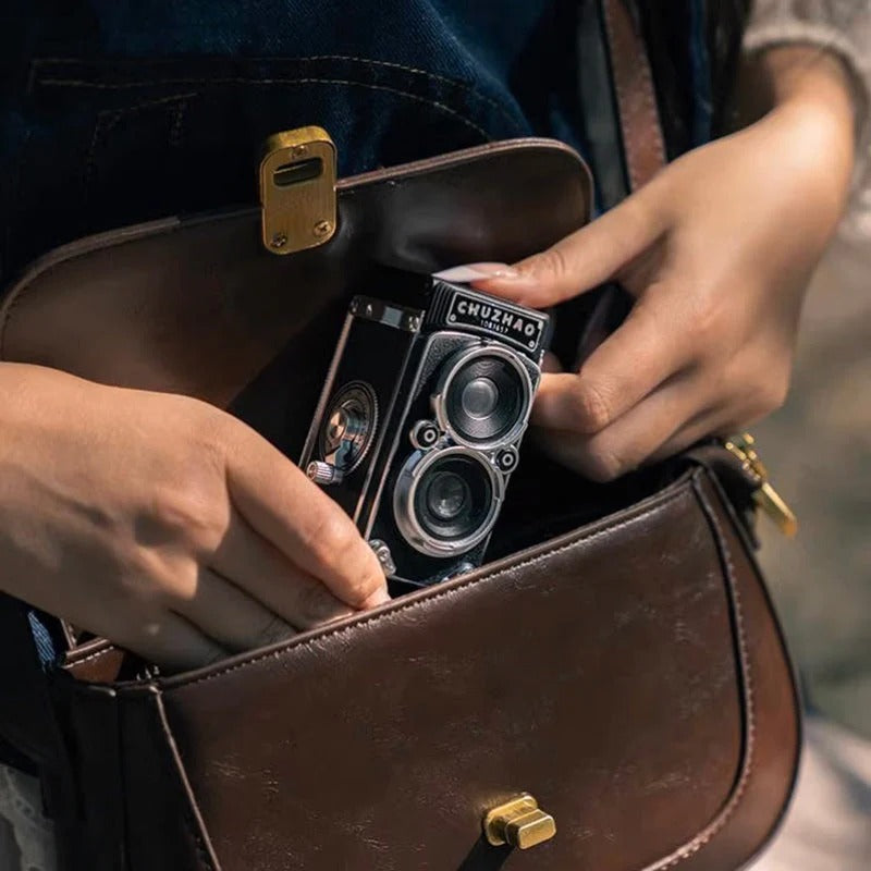CHUZHAO Mini Appareil Photo Numérique Rétro - Style TLR Vintage TRY