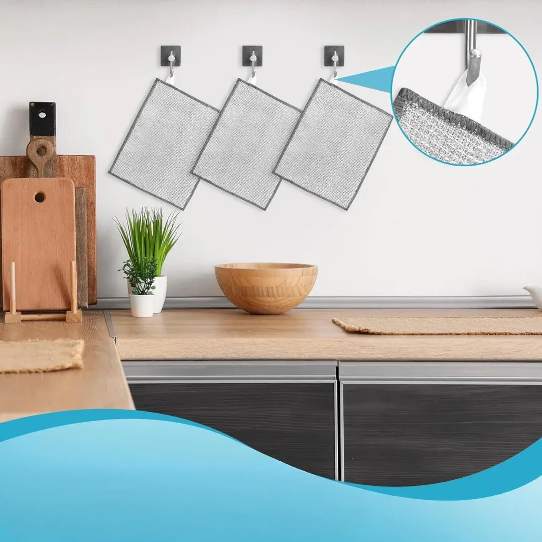 Kit de 12 Chiffons en Acier Dishmate